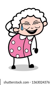 Ríe - Ilustración vectorial de viejo dibujo animado