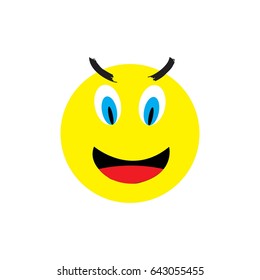 Laughing with open eyes emoticon