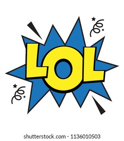 A laughing out loud symbol in a comic way 