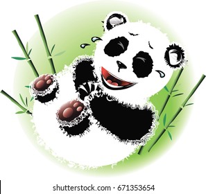 Laughing panda