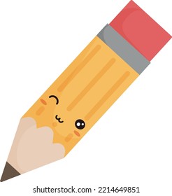 lachende Bleistift-Zeichen, Vektordesign