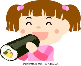 Laughing People eating Ehomaki