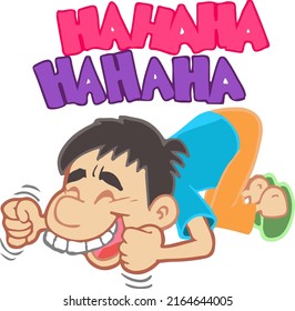 laughing people illustration on white background
