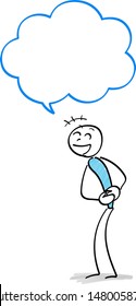 Laughing person and speech bubble
