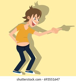 laughing person vector cartoon