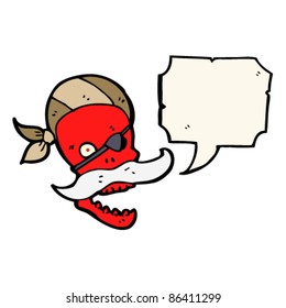 laughing pirate skull cartoon