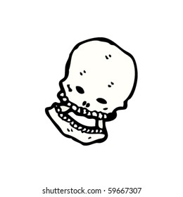caricatura de cráneo de risa