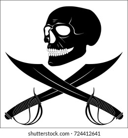 Laughing Skull Sword Stock Vector (Royalty Free) 724412641 | Shutterstock