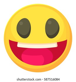 Laughing smiley icon. Cartoon illustration of laughing smiley vector icon for web