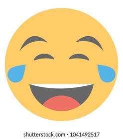 
Laughing smiley, laughing with tears
