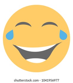 Laughing smiley, laughing with tears