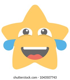 
Laughing smiley, laughing with tears
