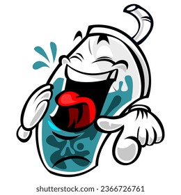 Laughing Soda Mascot logo Design Vector Art