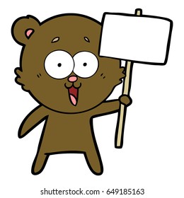 laughing teddy  bear cartoon