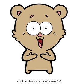 caricatura del oso de peluche riéndose