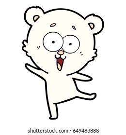 caricatura del oso de peluche riéndose