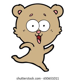 laughing teddy  bear cartoon