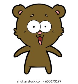 laughing teddy  bear cartoon