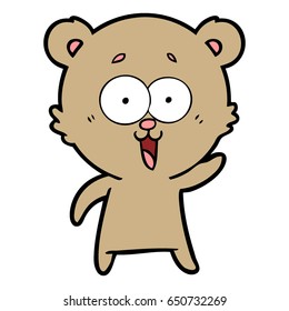 caricatura del oso de peluche riéndose