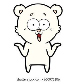 caricatura del oso de peluche riéndose