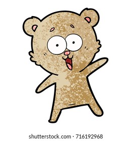 caricatura del oso de peluche riéndose