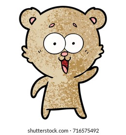 laughing teddy  bear cartoon