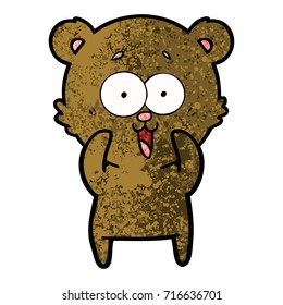 laughing teddy  bear cartoon