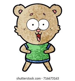 caricatura del oso de peluche riéndose