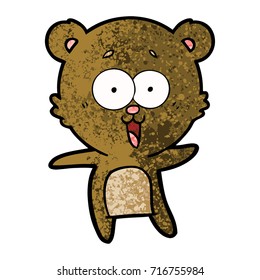 laughing teddy  bear cartoon