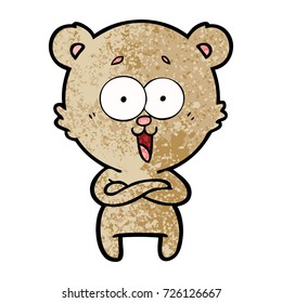 lachende Teddybärenkartoon