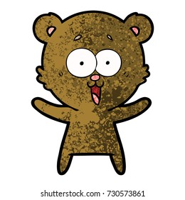 caricatura del oso de peluche riéndose