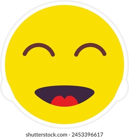 Laughing vector icon. Can be used for printing, mobile and web applications.