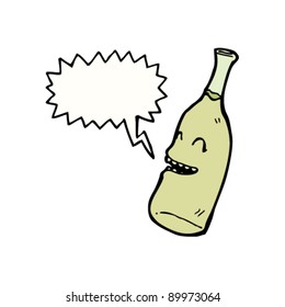 laughing wine bottle cartoon