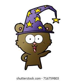 laughing wizard teddy  bear cartoon