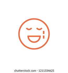 Laughing,emotion icon.Fun,face vector. Humor,smile,smiley,positive symbol for web and mobile apps