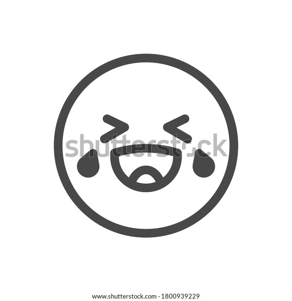 Laught Outline Icon Stock Vector (Royalty Free) 1800939229 | Shutterstock