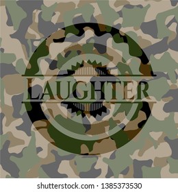 Laughter camouflage emblem. Vector Illustration. Detailed.
