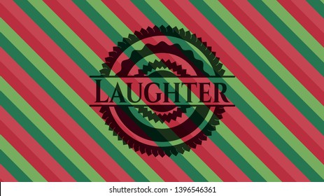 Laughter christmas emblem. Vector Illustration. Detailed.