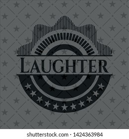 Laughter dark icon or emblem. Vector Illustration. Detailed.