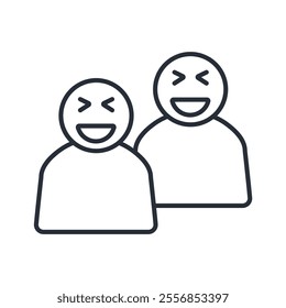 laughter icon. vector.Editable stroke.linear style sign for use web design,logo.Symbol illustration.