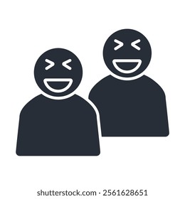 laughter icon. vector.Editable stroke.linear style sign for use web design,logo.Symbol illustration.