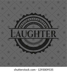 Laughter realistic black emblem