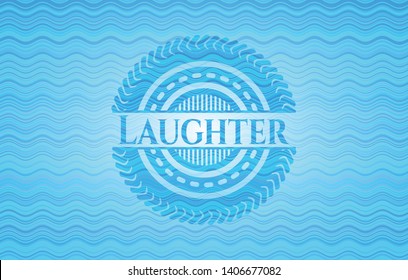 Laughter water emblem. Vector Illustration. Detailed.