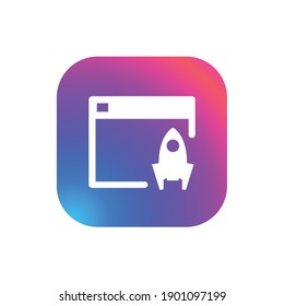 Launch App Icon Button Stock Vector (Royalty Free) 1901097199 ...