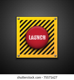 Launch Button. Vector Background. Eps10