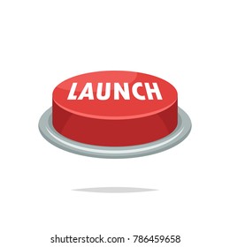 Launch button vector isolated