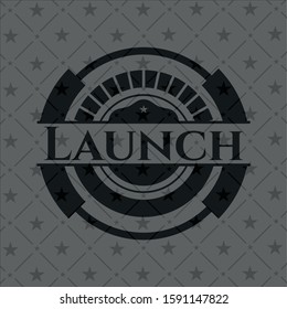 Launch dark emblem. Vector Illustration. Detailed.