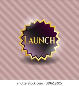 Launch golden emblem or badge
