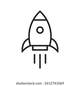 launch icon editable outline stroke vector eps