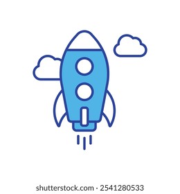 Launch icon isolated on a white background. Vector illustration.